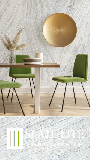 Slate-Lite Arctic White Bookmatching