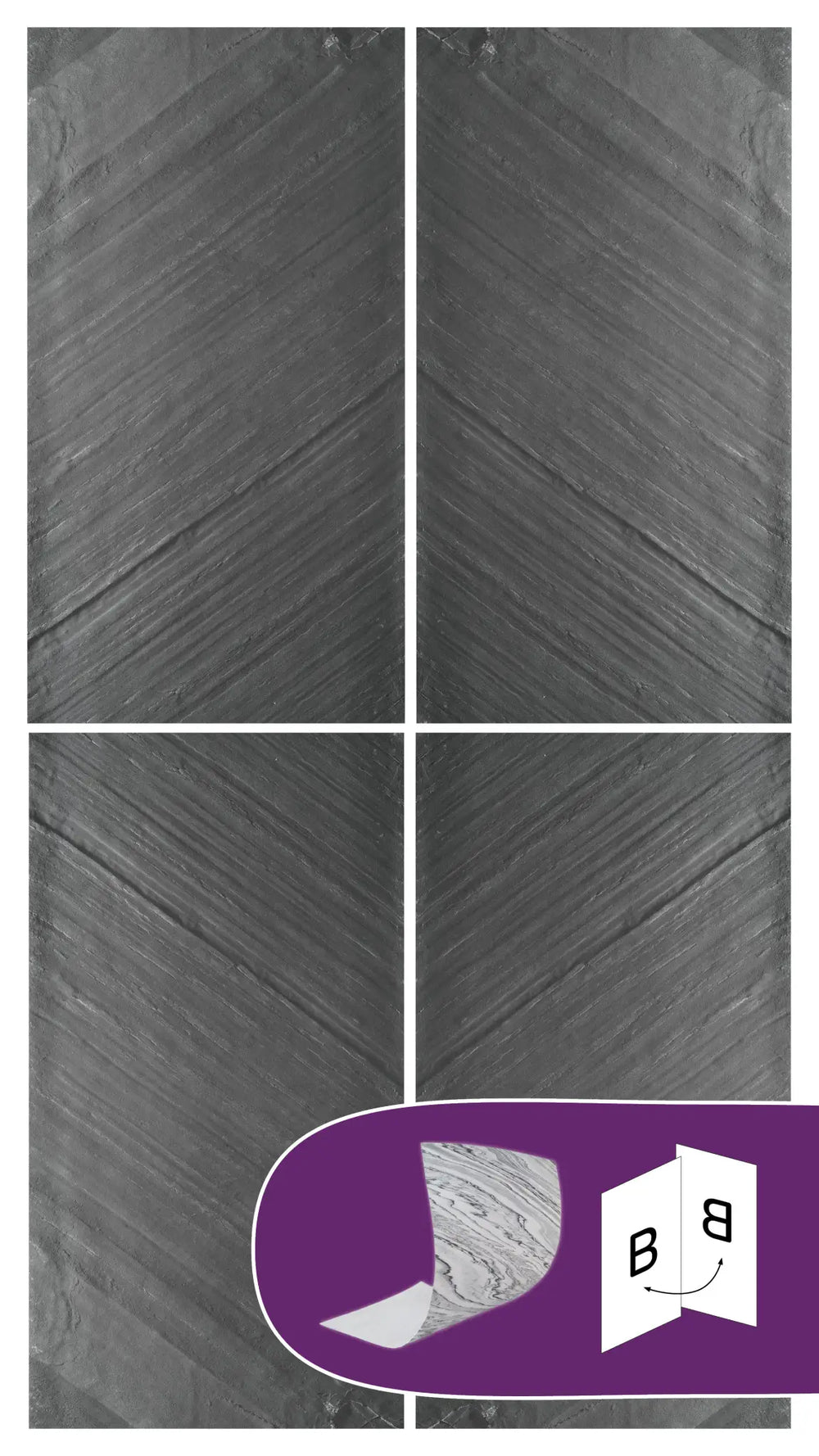 Slate-Lite D. Black Bookmatching⁠