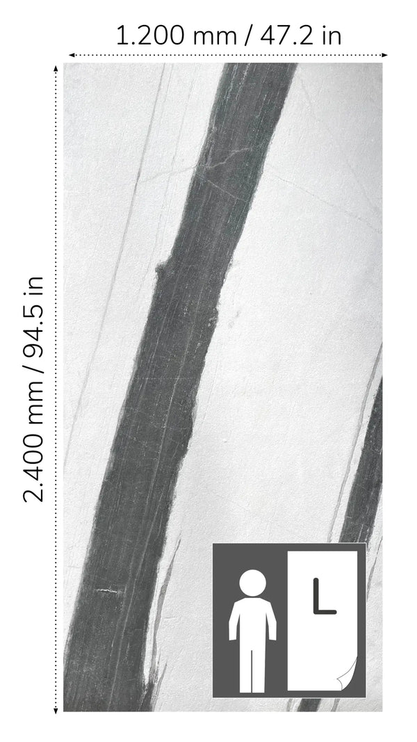 Slate-Lite Panda White Bookmatching