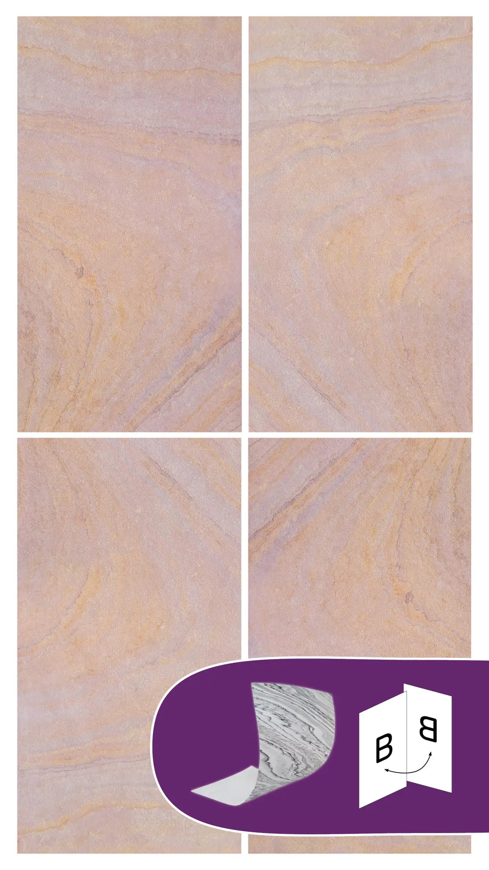 Slate-Lite Rainbow Bookmatch⁠