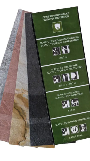 Slate Lite sample sheet 11 11/16 in x 4 1/8 in, sealed