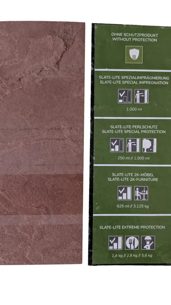 Slate Lite sample sheet 11 11/16 in x 4 1/8 in, sealed