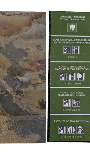 Slate Lite sample sheet 11 11/16 in x 4 1/8 in, sealed