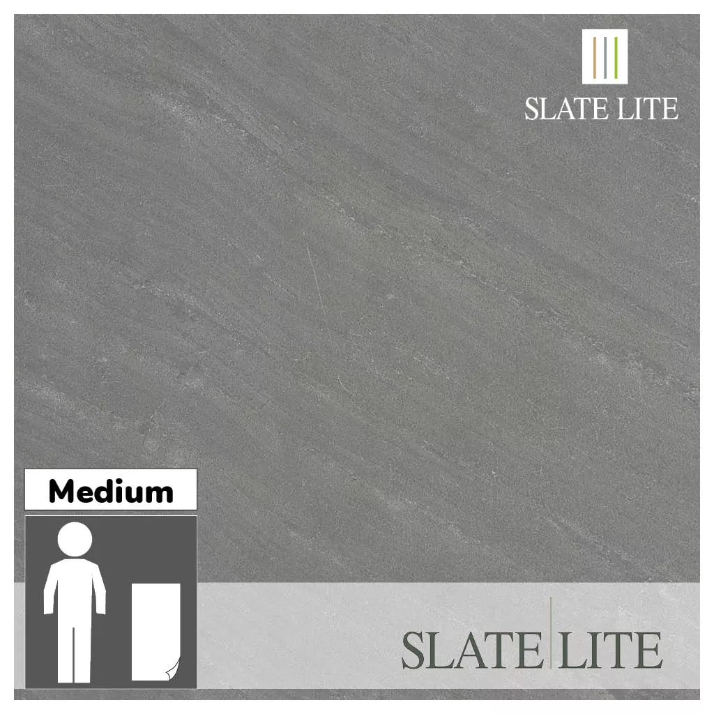 Thin natural stone veneer for indoors & outdoors. Slate-Lite D. Black 315°  122x61
