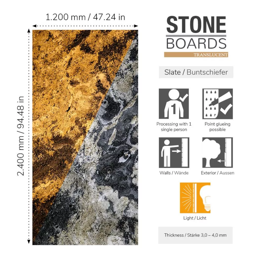 Stoneboard Rustique TL 47,25x94,5 0,12 in